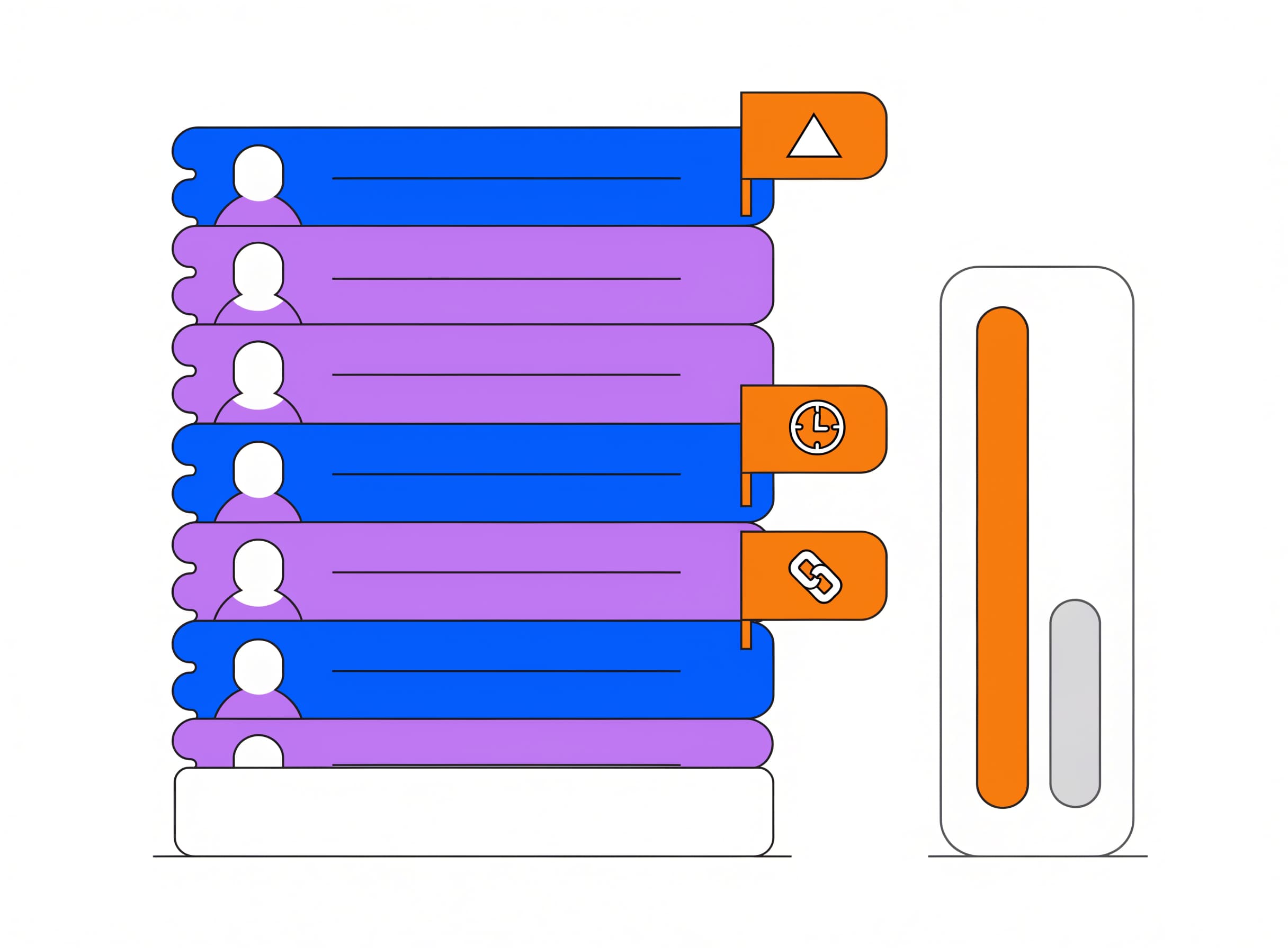 the-list-cleaner flags rows with wrong-title, stale-role and broken-data warnings in place instead of silently deleting them, with a kept-vs-flagged tally on the right