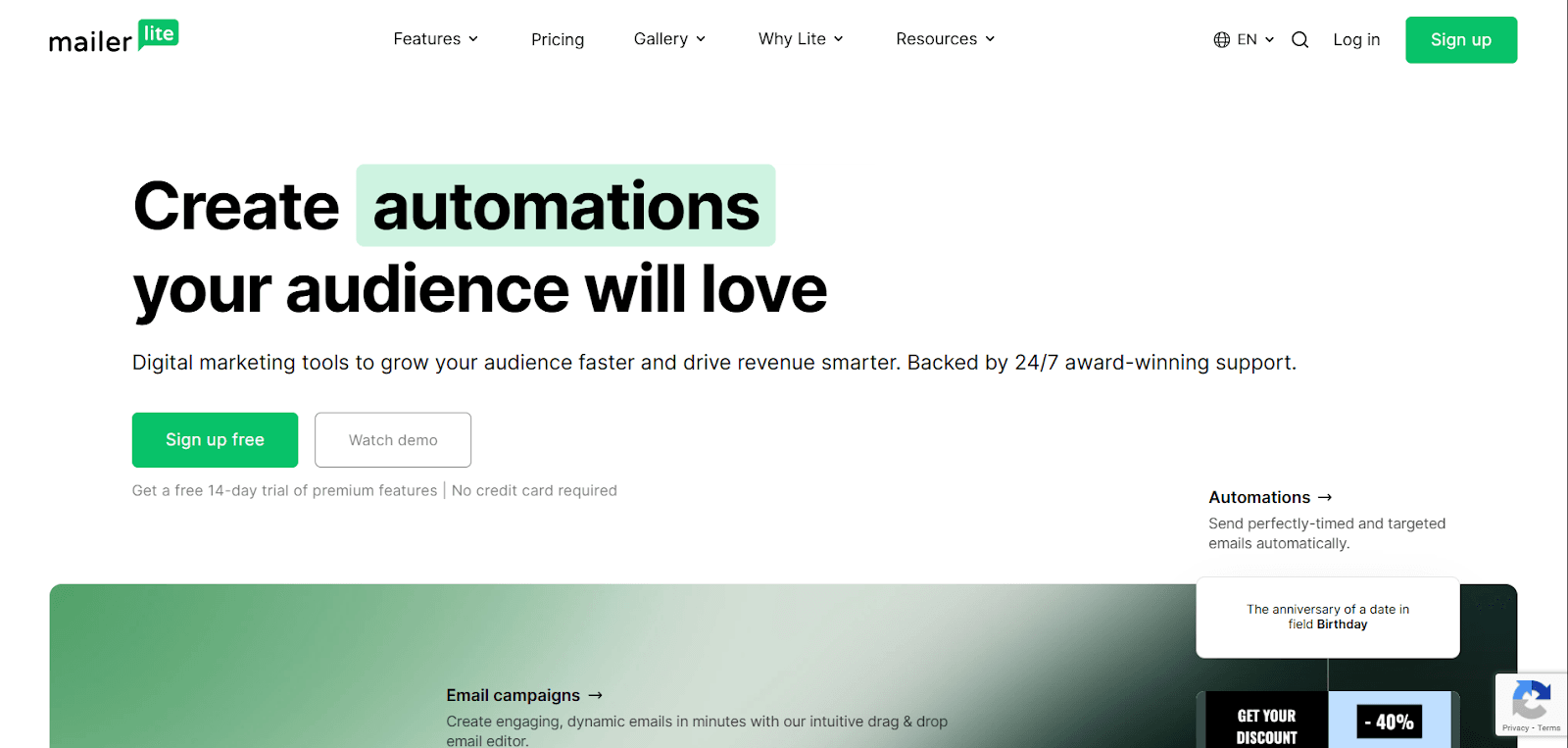 MailerLite email marketing platform